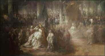 The coronation of Gustaf III, in the collection of the National Museum